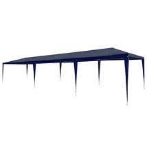  Party Tent Blue Polyethylene Roof and Steel Frame 10x30 ft - $3,183.57 MXN