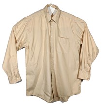 CAT Caterpillar Mens Shirt L-XL 16 32-33 Yellow Tan - £11.99 GBP