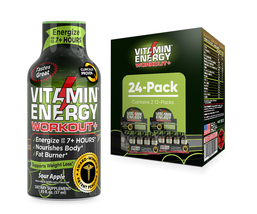 Vitamin Energy® Workout+ Sour Apple &#39;Clinically Proven&#39; Energy Shots (24pk) - $49.95