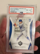 Pete Alonso #1 2019 Panini Chronicles Limited Mets Rookie Card PSA 8.5 NM to NM+ - £58.74 GBP