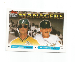 Jim LEYLAND/ Tony LaRUSSA-ML Managers 1993 Topps Card #511 - £3.92 GBP