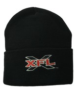 XFL Throwback League Logo Cuffed Knit Watch Cap Winter Hat Black Beanie - £12.74 GBP