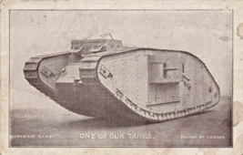 One Of Our TANKS-PASSED By CENSOR-BRITISH WW1 Military Postcard - £6.18 GBP