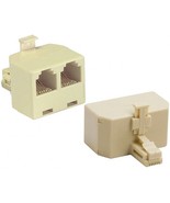 GE Duplex modular Telephone Jack SPLITTER 1 Male 2 Female Adapter RJ11 1... - $323.03 MXN