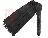 Real Cowhide Leather Flogger, Black  Leather 50 Falls wooden handle Sex ... - $19.62