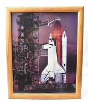 Vintage NASA Space Shuttle Discovery Framed Photo 18&quot; x 22.5&quot;  - £118.66 GBP