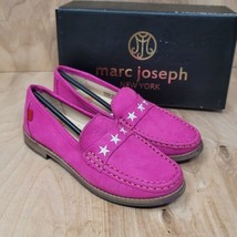 MARC JOSEPH Girls Loafers Size 1 Madison nubuck pink leather casual Shoes - £19.12 GBP
