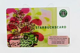 Starbucks Coffee 2007 Gift Card Morning Inspiration Flower Pink Zero Bal... - $10.84