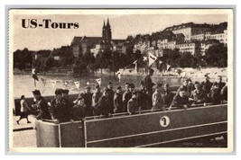 US Tours Vintage Old Postcard Tramways of Basle Switzerland Military Leave N24 - £3.06 GBP