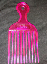 Conair Purple Pink Hair Pick Hard Clear Acrylic Comb Texture Plastic Lif... - $12.57