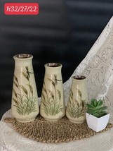 Pottery vase Ceramic flower vase H32cms Set 3 PCS Table decor Wedding gift - £324.52 GBP