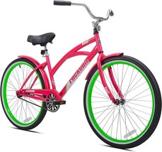 Coral/Green 26&quot; Kent International Rockvale Cruiser Bike. - £204.58 GBP