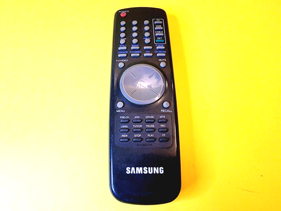 SAMSUNG REMOTE CONTROL TV VCR COMBO 3F14-00042-020 GENUINE ORIGINAL BLAC... - $9.10