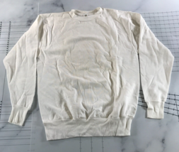 Vintage Medallion Rundhalsausschnitt Sweatshirt Herren L Weiß Baumwolle ... - $762.24 MXN