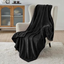 Bedsure Fleece Blanket Twin Blanket Black - 300GSM Soft Cozy - £21.93 GBP