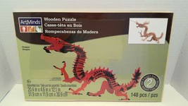 3D Wooden Puzzle ArtMinds Dragon 148 Piece Set New &amp; Sealed - £4.83 GBP