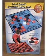 3-in-1 Giant Reversible Game Mat by Etna Tic Tac Toe Checkers New - £7.01 GBP