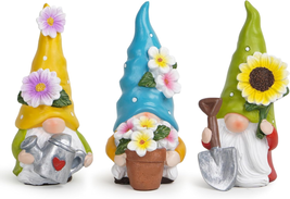 Mothers Day Gifts for Mom Her Women, Spring Gnomes Garden Pointed Hat Flowers 3 - £24.42 GBP