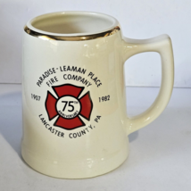 1982 75th Anniversary Paradise Leaman Place Fire Company Lancaster County PA Mug - £18.27 GBP