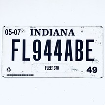 2007 United States Indiana Marion County Fleet License Plate FL944ABE - $16.82