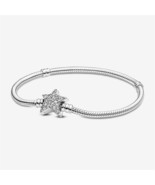 S925 Silver Moments Asymmetric Star Clasp Snake Chain Bracelet,Gift for Her - $29.44 CAD