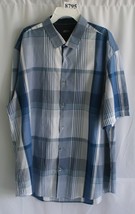 ALFANI REGULAR FIT BLUE WHITE CHECK SZ XXL 100% COTTON #8795 - $9.00