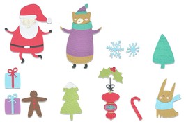 Sizzix Thinlits Die Set 11PK-Doodle Christmas by Olivia Rose, 665339, Multicolor - £10.81 GBP