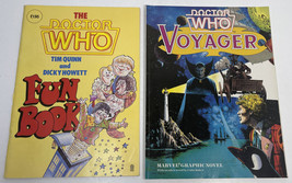 Lot of 2 Dr. Who Books - Fun Book &amp; Voyager Graphic Novel - £11.71 GBP