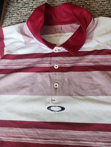 Oakley Golf Polo Shirt Xl Burgundy Red Euc Excellent - £13.34 GBP