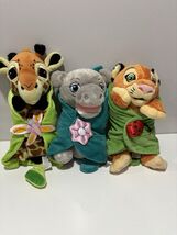 Disney Parks Babies Plush Animal Kingdom Safari 10 Inch Hippo Giraffe Tiger - $29.74