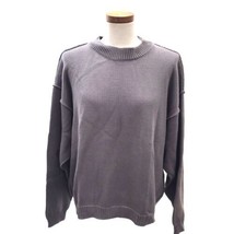 Greenie Gray Sweater Pullover Women&#39;s Size Large Made In USA Cotton B13 - £7.47 GBP