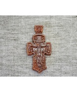 Orthodox cross made of amber, crucifixion Jesus - £20.66 GBP