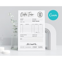 Custom Order Form Template | Purchase Order Form Template | Order Form Editable - £2.36 GBP