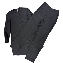 Giorgio Armani Borgonuovo Milano Black Label Gray Pant Suit Size Eu 42 (Us 6)VTG - £394.88 GBP