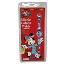 VINTAGE 1990&#39;s DISNEY MINNIE MOUSE W FLOWERS KIDS FASHION WRIST WATCH NE... - $19.00
