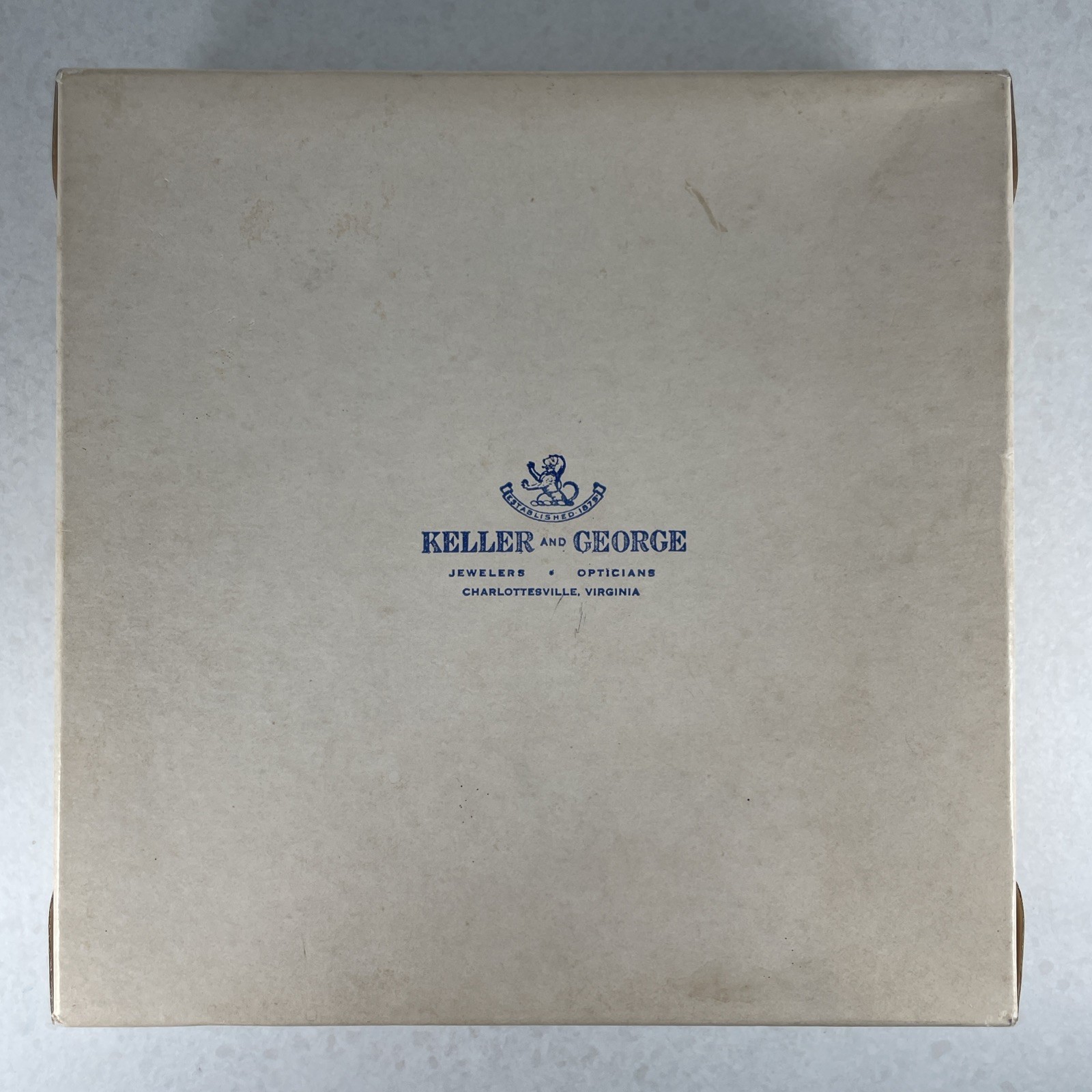 Vintage 8.25 x 2&quot; Square Box White Keller and George Jewelers Opticians ... - $8.00