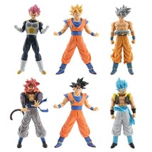 6pcs SET Dragon Ball Z Action Figure Goku Vegeta Saiyan Blue God Christm... - £38.68 GBP