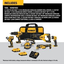 Dewalt 20V Max Brushless Cordless 6-Tool Combo Kit - £459.91 GBP