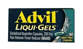 Advil Pain Reliever /Fever Reducer 200 mg Liquid Filled Capsules 40 Ct E... - $9.80