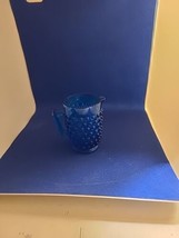 VINTAGE Fenton Blue Hobnail Miniature 2&quot; Glass Pitcher - $7.69