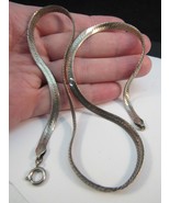 VINTAGE STERLING SILVER .925 5mm wide necklace ESTATE SALE 20.5&quot; &amp; 16.7g... - $86.15 CAD