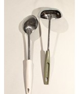 Ekco Stainless Steel Ladle And Serving Spoon White Green Mixed Lot Of 2 ... - £9.44 GBP