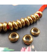 Copper Loose Beads 6mm Big Hole Handmade Brass Spacer Beads 100pcs/lot - £10.08 GBP