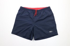 Vintage 90s Champion Mens Large Distressed Spell Out Lined Shorts Swim Trunks - £27.65 GBP