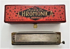 vintage HOHNER SUPER CHROMONICA #270 CHROMATIC HARMONICA w BOX key of g - $89.05