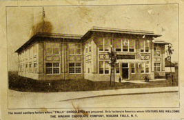 1913 Niagara Chocolate Company Factory in New York Falls Chocolates Postcard - £11.86 GBP