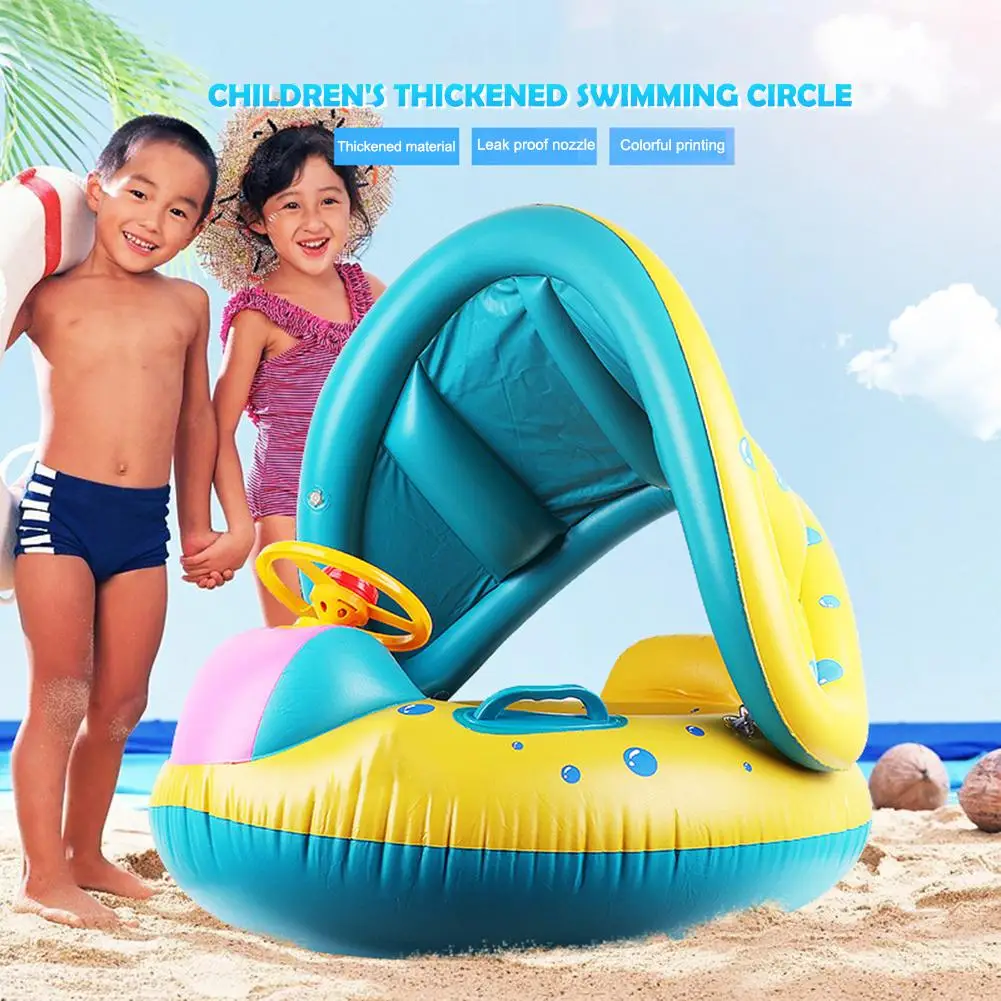 Cartoon Baby Swimming Ring Swim Circle Child Seat Pool Party Toy Kids Swim Pool - £20.22 GBP