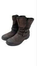 UGG Simmens Leather Waterproof Boots Brown Leather Lined Womens Size 6 - £31.64 GBP