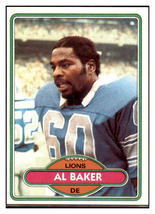 1980 Topps Al Baker  Detroit Lions  Football Card VFBMC - £2.73 GBP