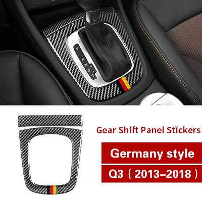 Oration moulding carbon fiber gear shift control panel car stickers and decals for audi thumb200